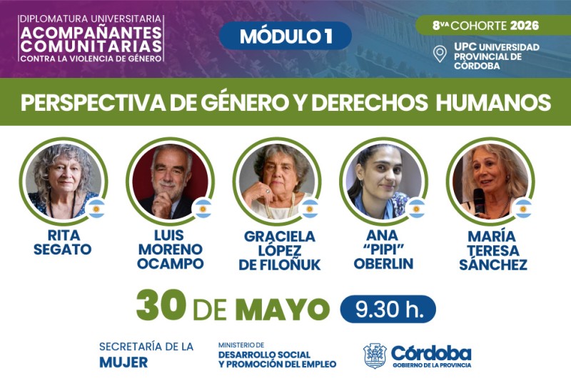 Comienza la Diplomatura en Acompañantes Comunitarias contra la Violencia de Género 2026