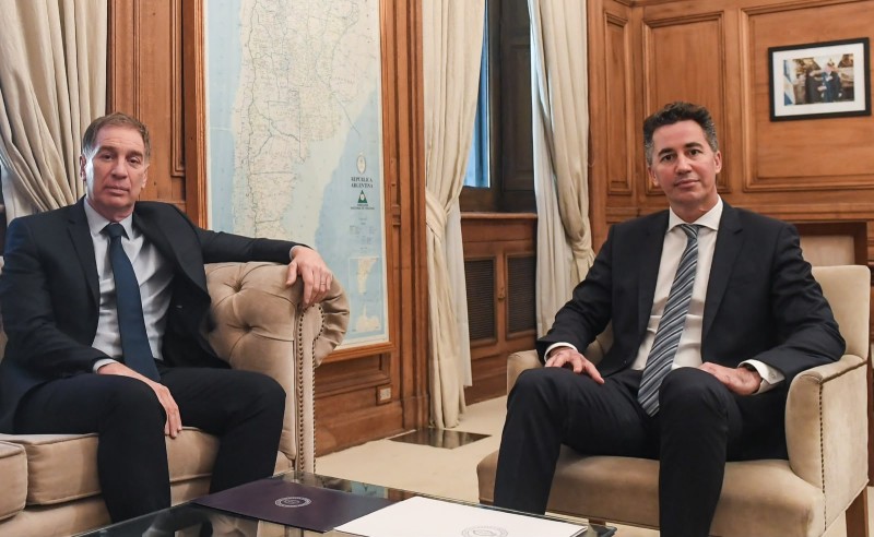 Diego Santilli recibió a Manuel Calvo en Casa Rosada
